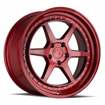 Aodhan DS09 Candy Red w/Chrome Rivets 19x11 5x114.3 +22