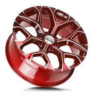 Strada OE Replica Snowflake Candy Red Milled 22x9 6x139.7 +31