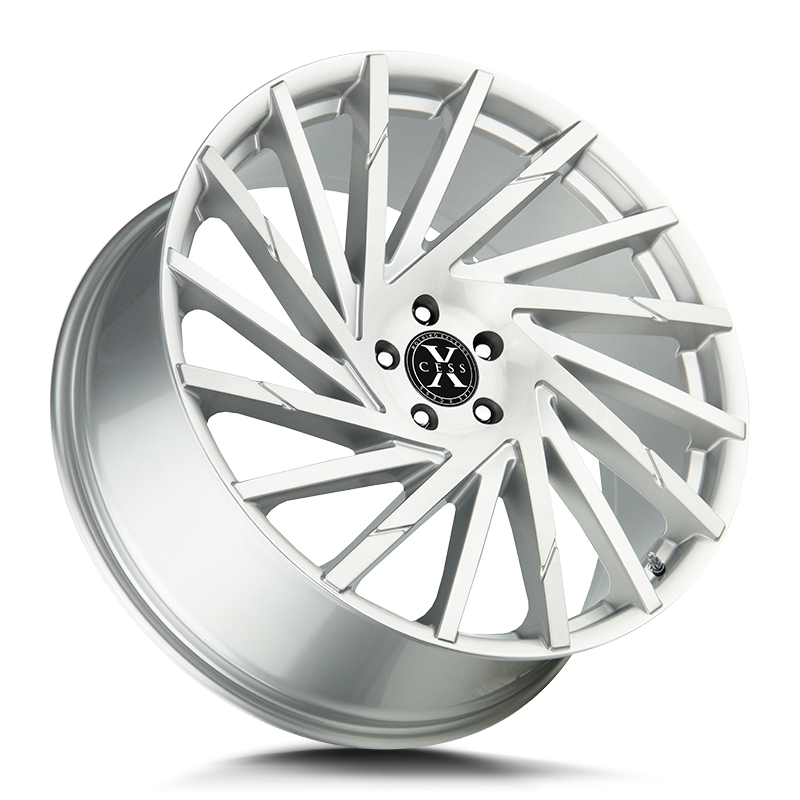 Xcess X02 Brushed Face Silver 22x9 5x115 +15